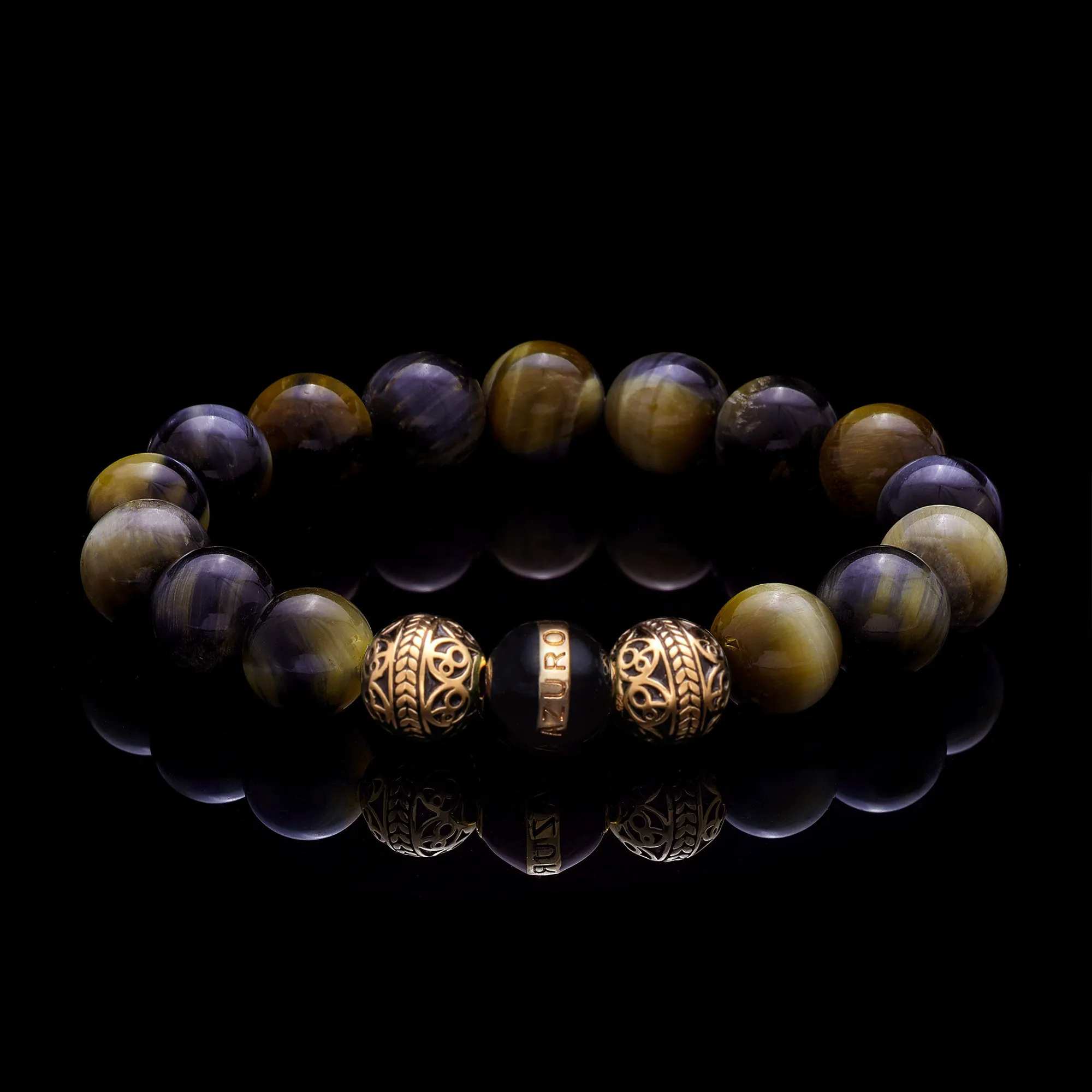 Eos| Gold Enamel Black Bracelet