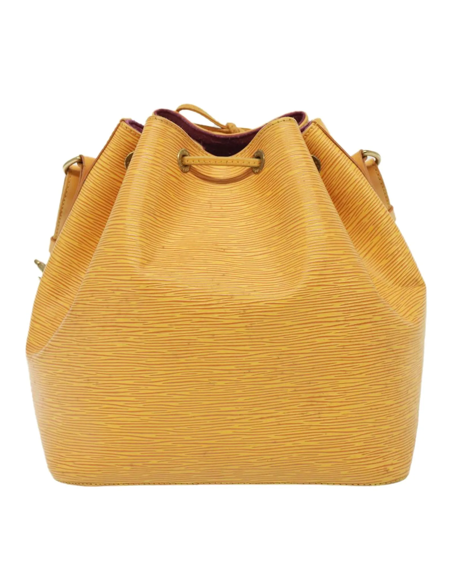 Epi Leather Shoulder Bag with Adjustable Strap and Classic Design