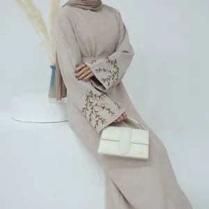 Floral Embroidery Elegant Abaya (MA058)