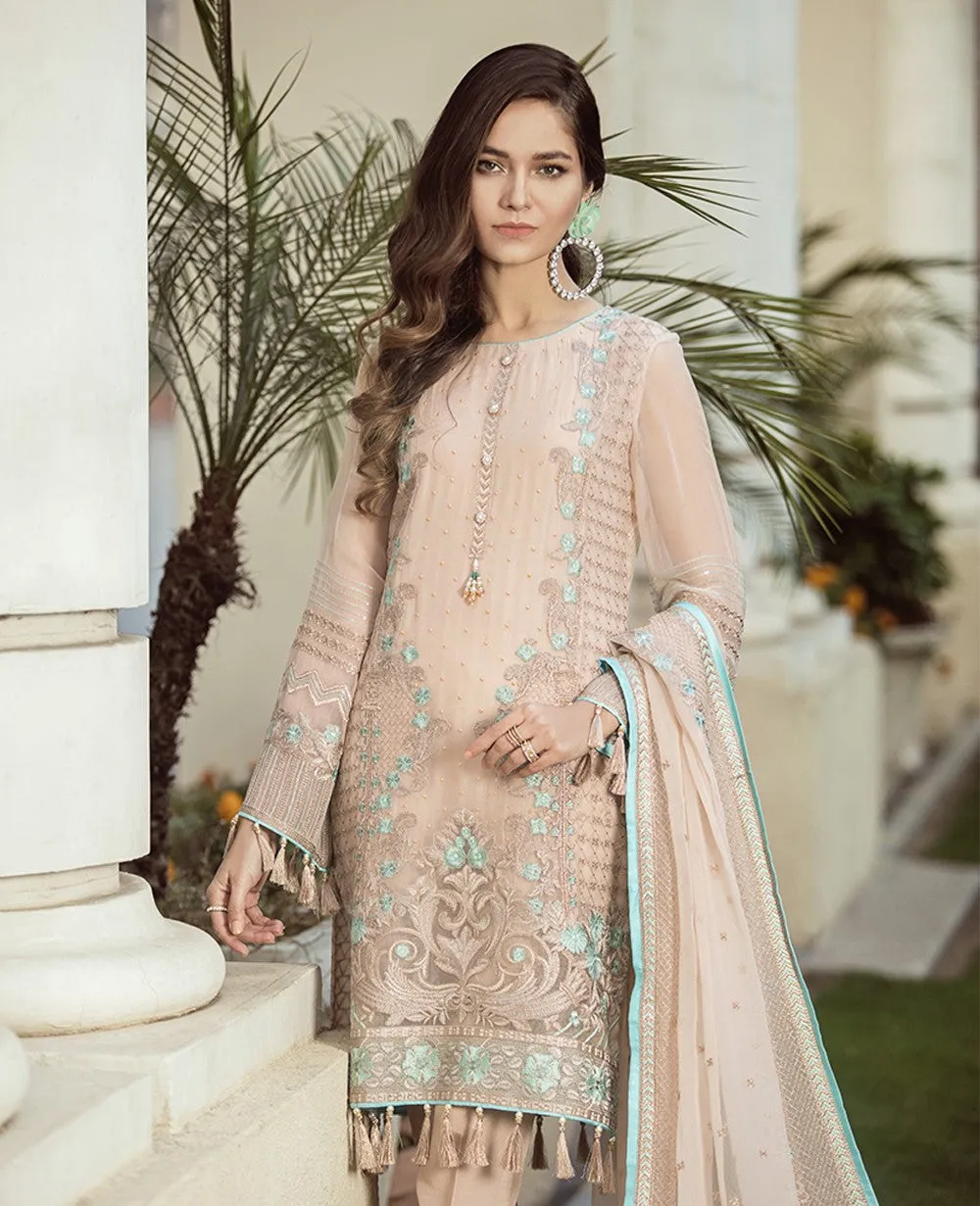 Flossie Embroidered Chiffon Lavish Luxury Edition – 02 Macadamia