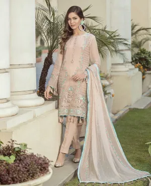 Flossie Embroidered Chiffon Lavish Luxury Edition – 02 Macadamia