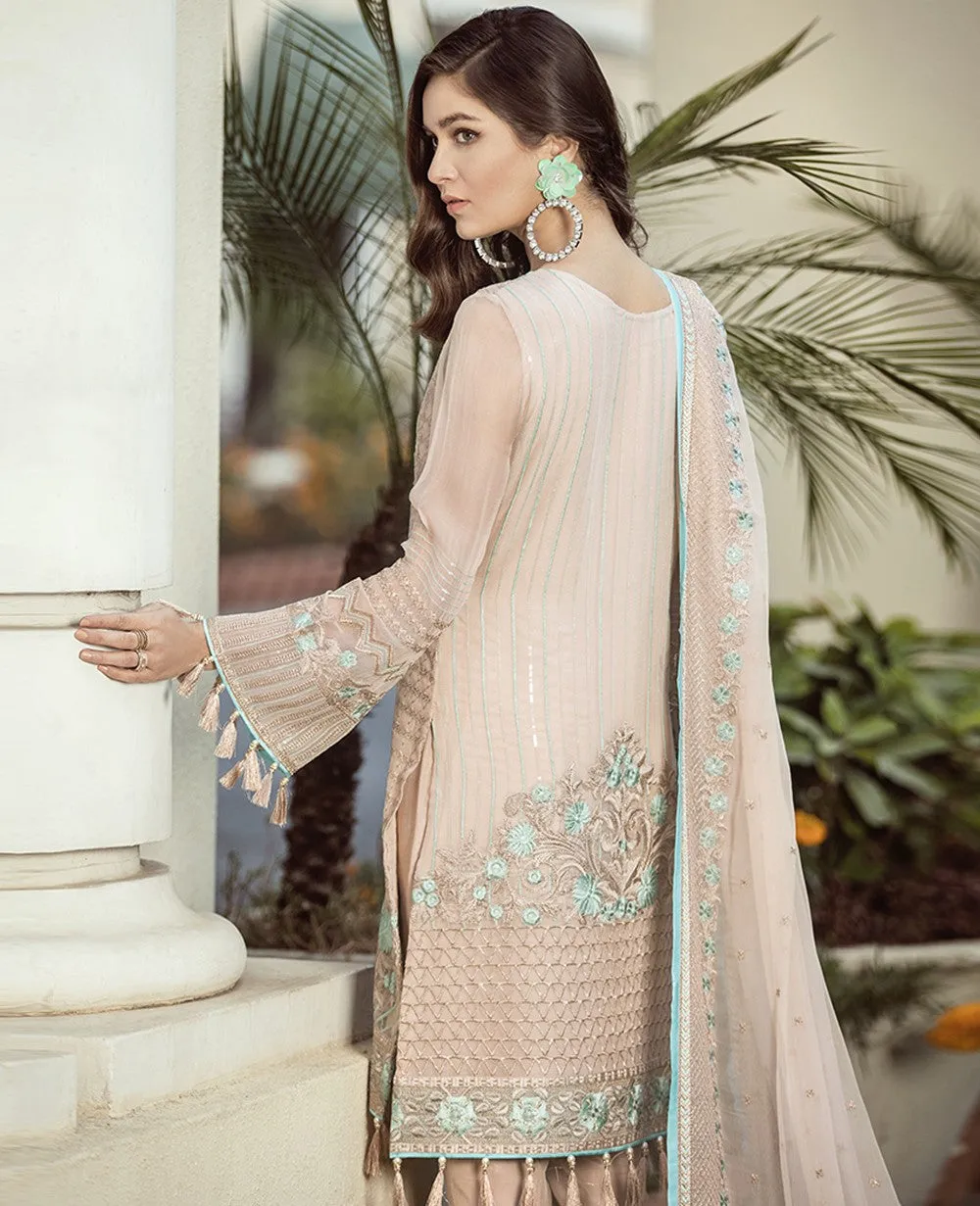 Flossie Embroidered Chiffon Lavish Luxury Edition – 02 Macadamia