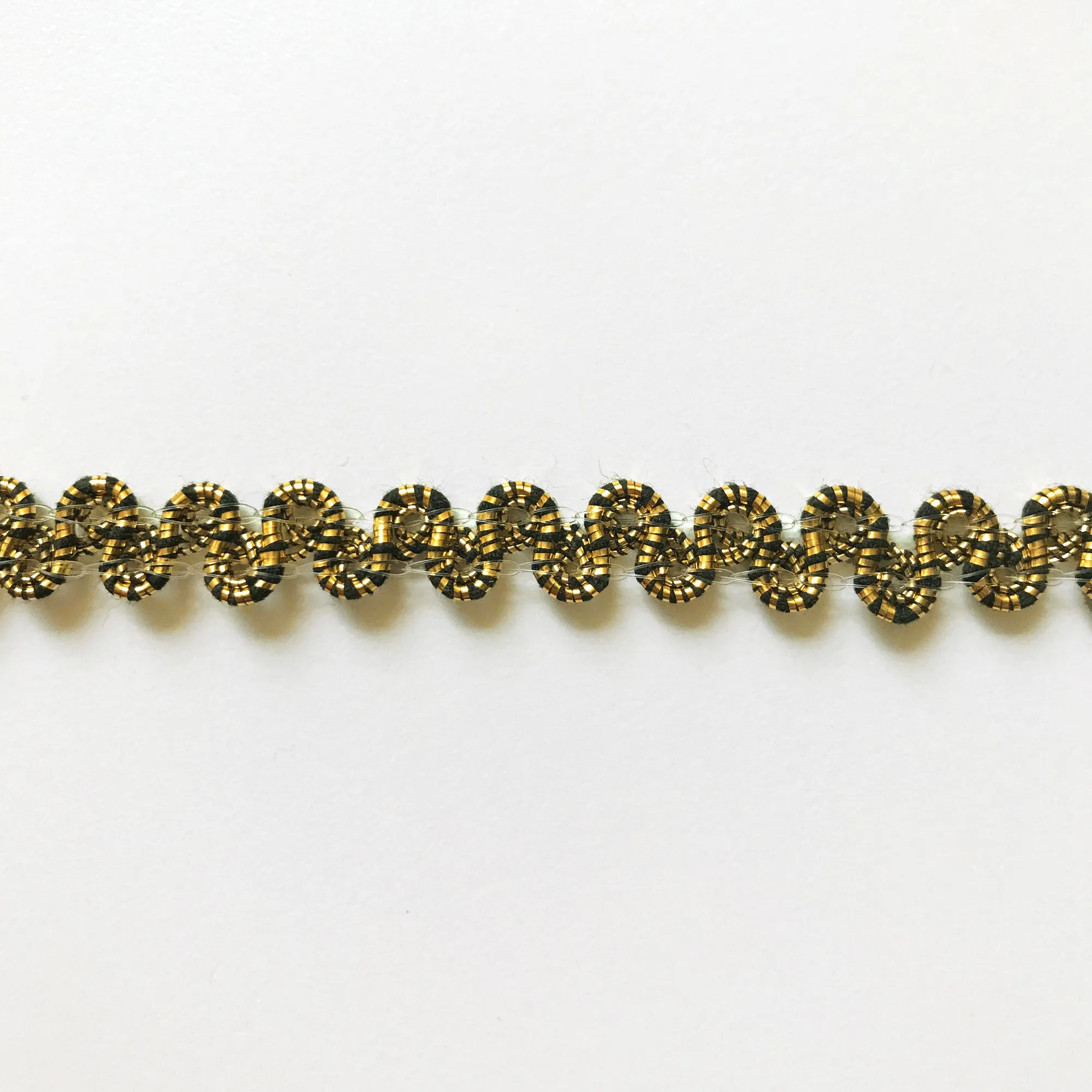 Gold and Black High Quality Decorative Loop Trim by the yard