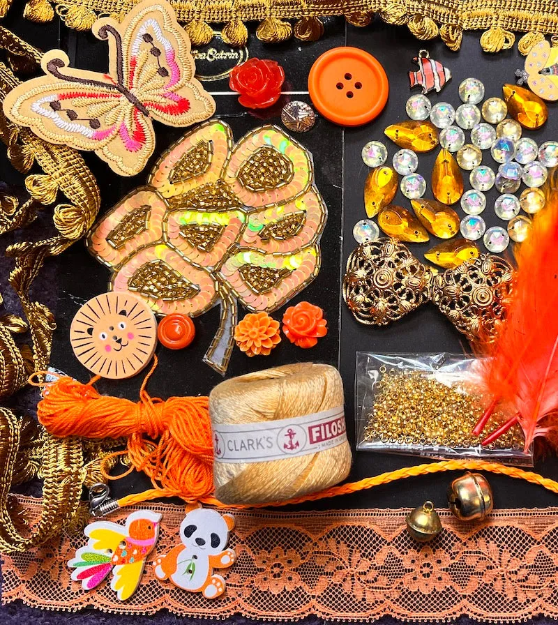Gold and Orange Vintage Craft Pack 1.