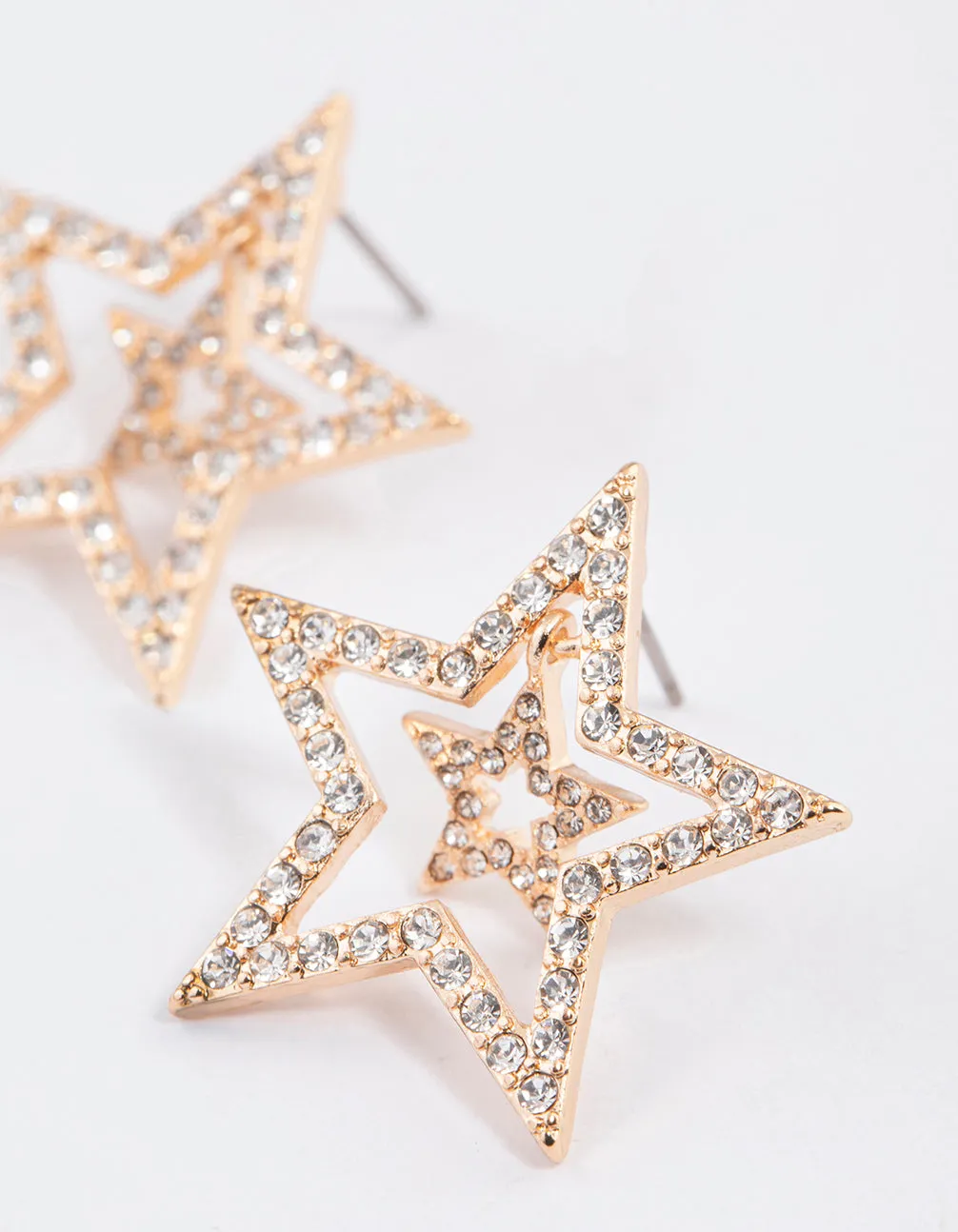 Gold Layered Star Earrings