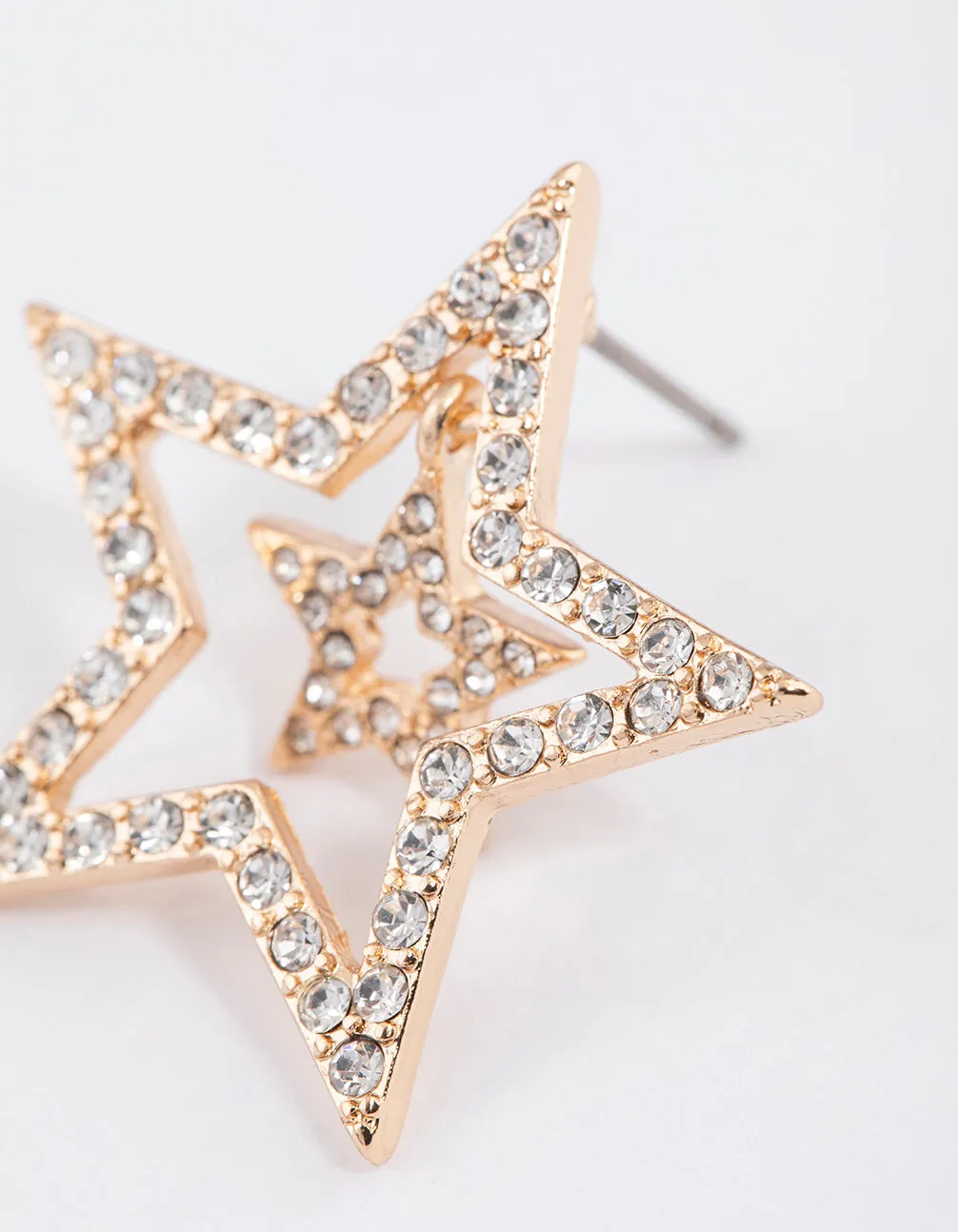 Gold Layered Star Earrings