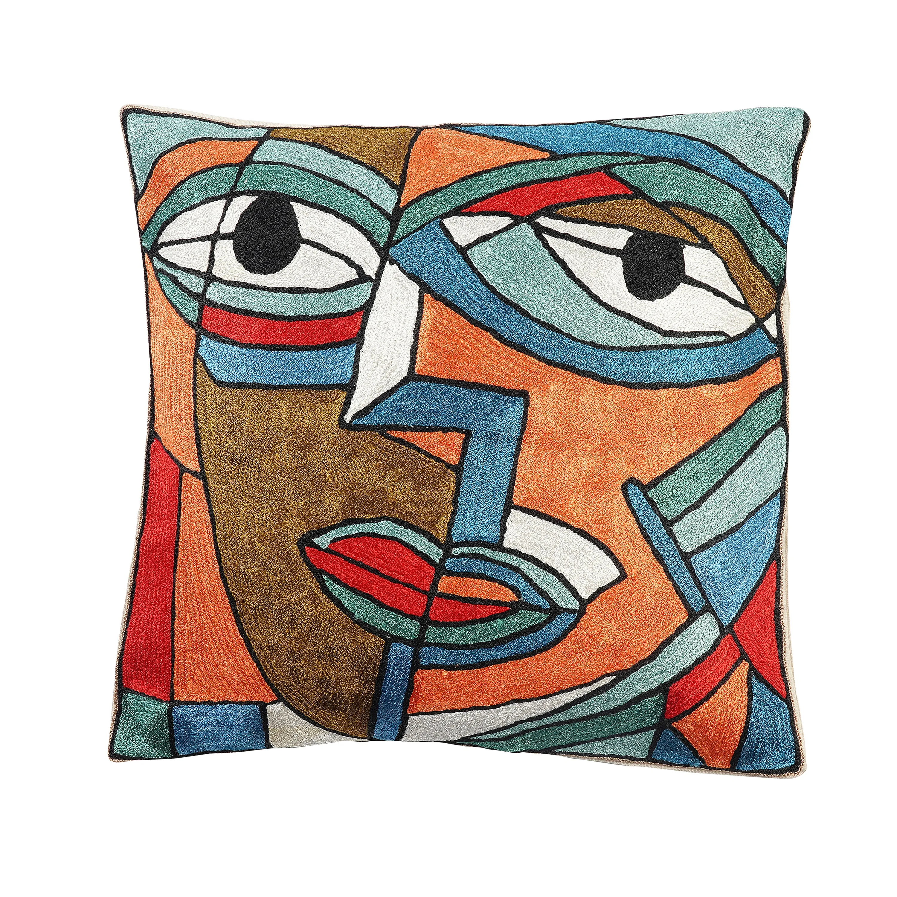 Hand Embroidered Cushion Cover - Picasso