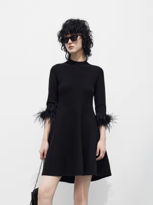 High Neck A-line Dress