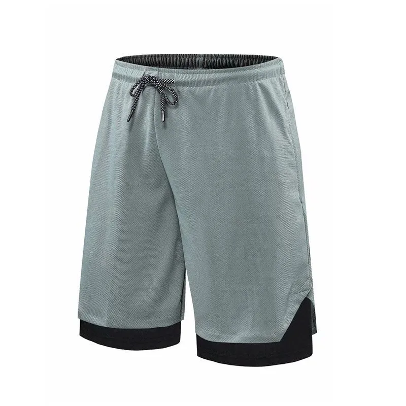 High Quality Men sport Running Shorts 2 IN 1 compress Jogging Fitness Racing Shorts Training Track athletics tight Short 4XL