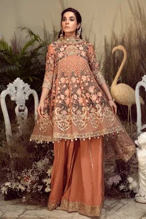 Imrozia Orabelle Embroidered Chiffon Collection 2019 – 05 Oriental Auburn