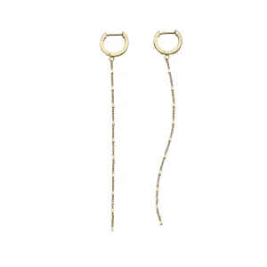 Jennifer Zeuner - Piper 3" Earrings in 14k Yellow Gold Plated Silver