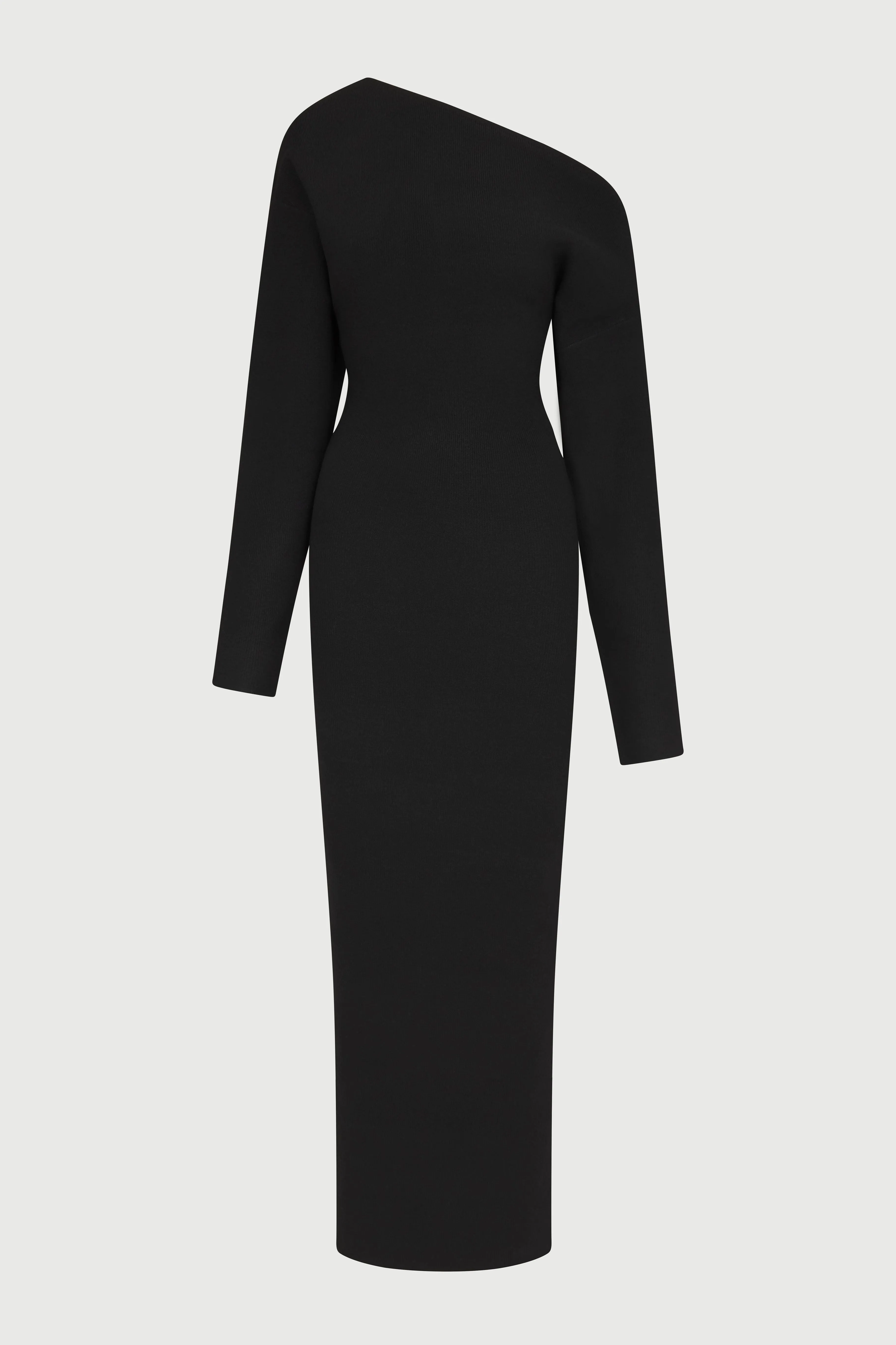 Elegant Knitted Off-Shoulder Maxi Sweater Dress