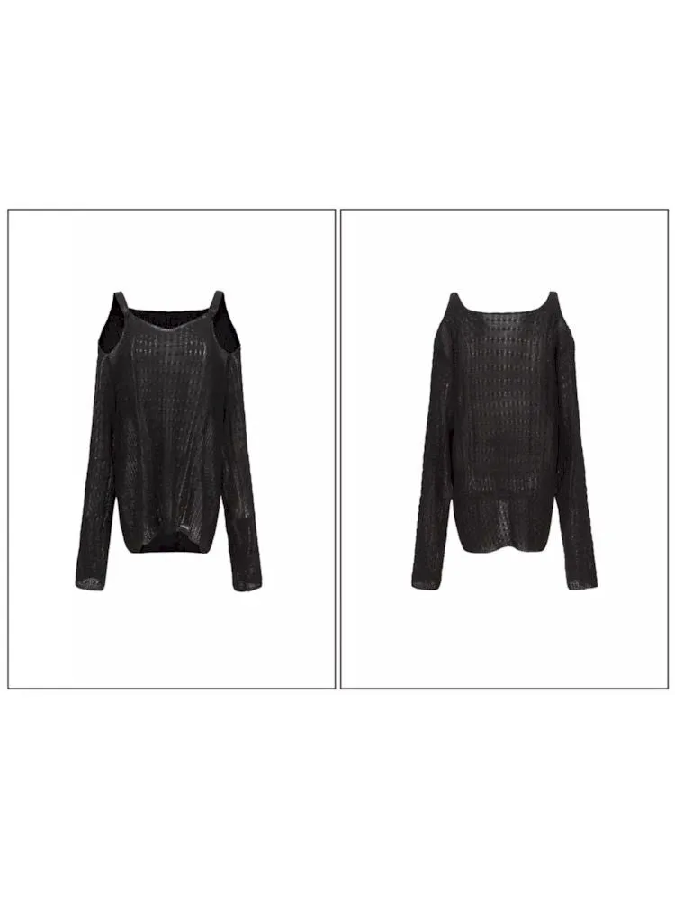 Off-the-shoulder design knitwear【s0000006781】