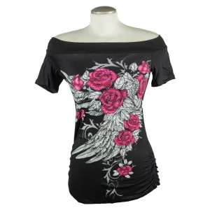 Open Road Women's Off The Shoulder Flower Top