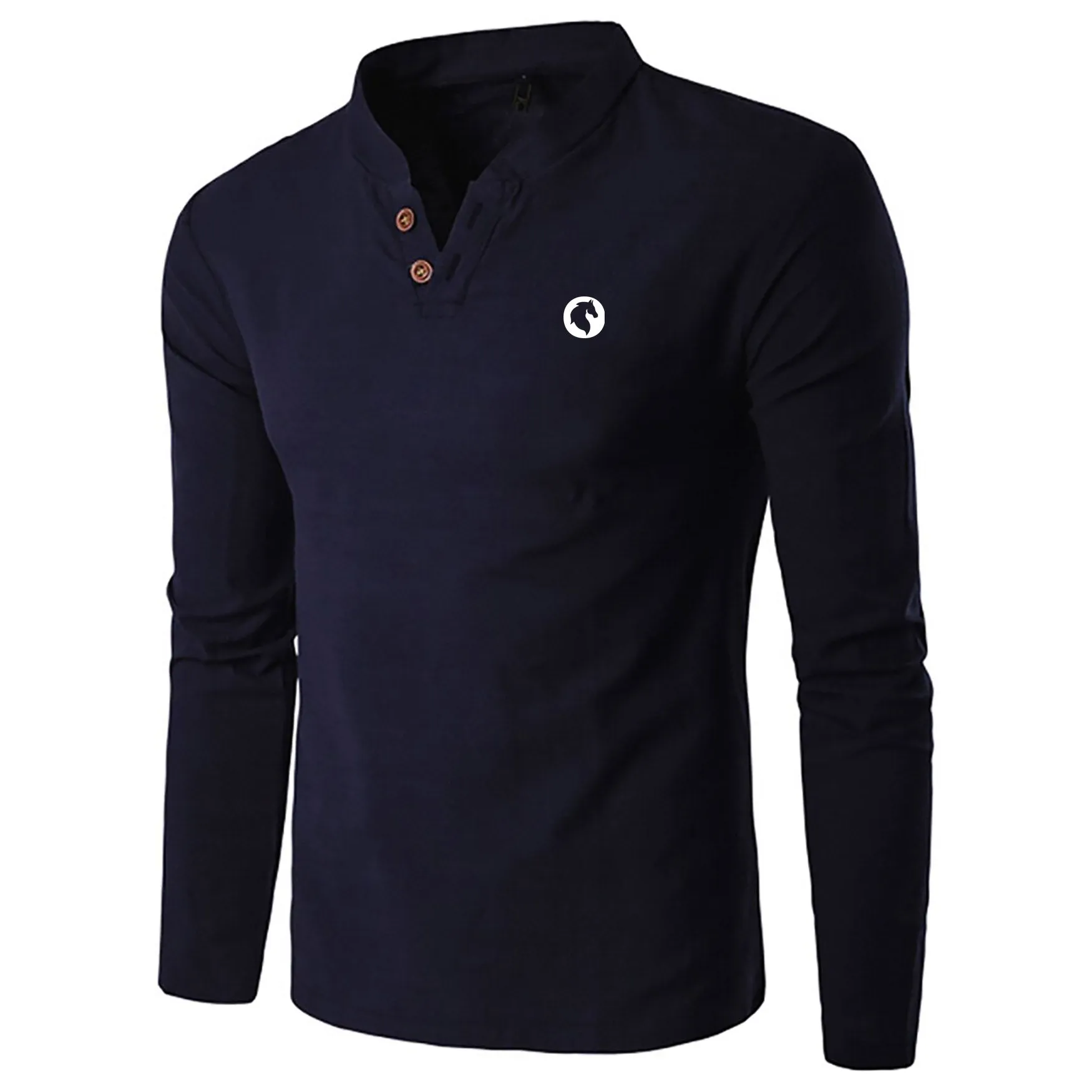 Pologize™ Embroidered Classic Style Long Sleeve Shirt