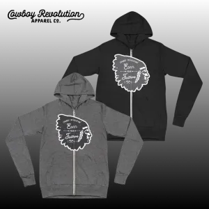 "Earn Your Feathers" Cowboy Revolution Unisex zip hoodie