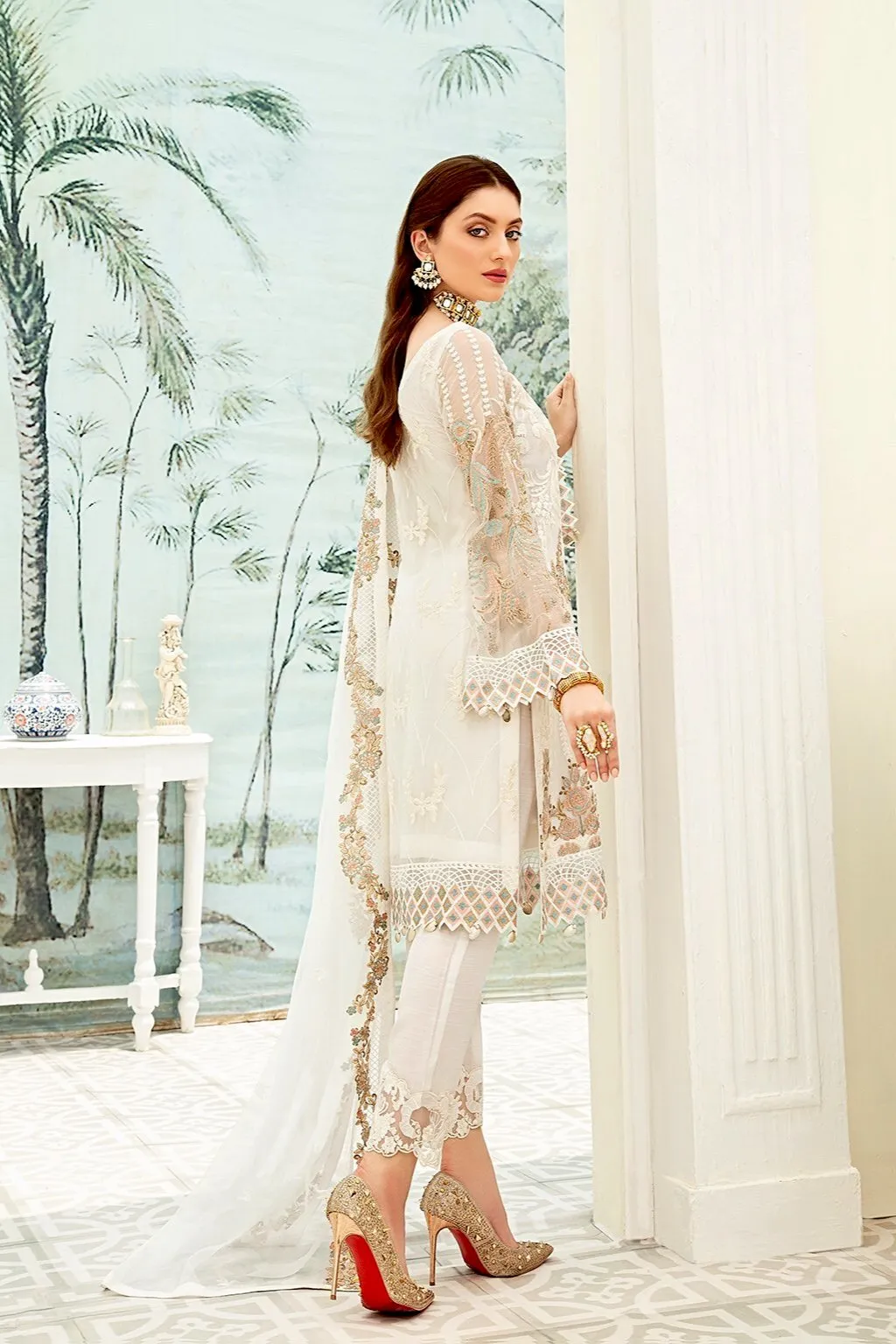 Ramsha Chevron Chiffon Collection  – F-1910