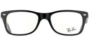 Ray-Ban RX 5228 2000 Rectangle Plastic Black Eyeglasses with Demo Lens