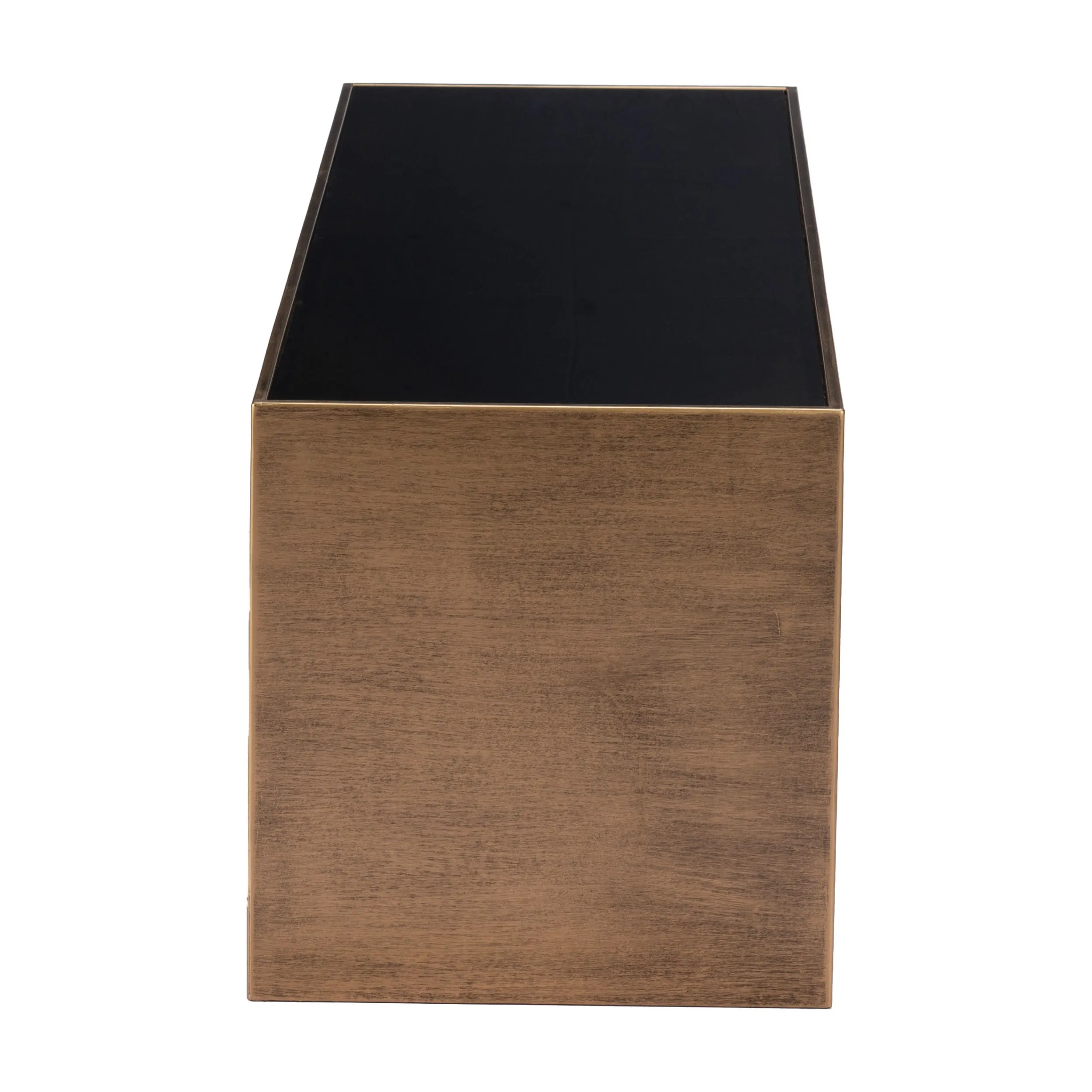 Reed Coffee Table, Brass