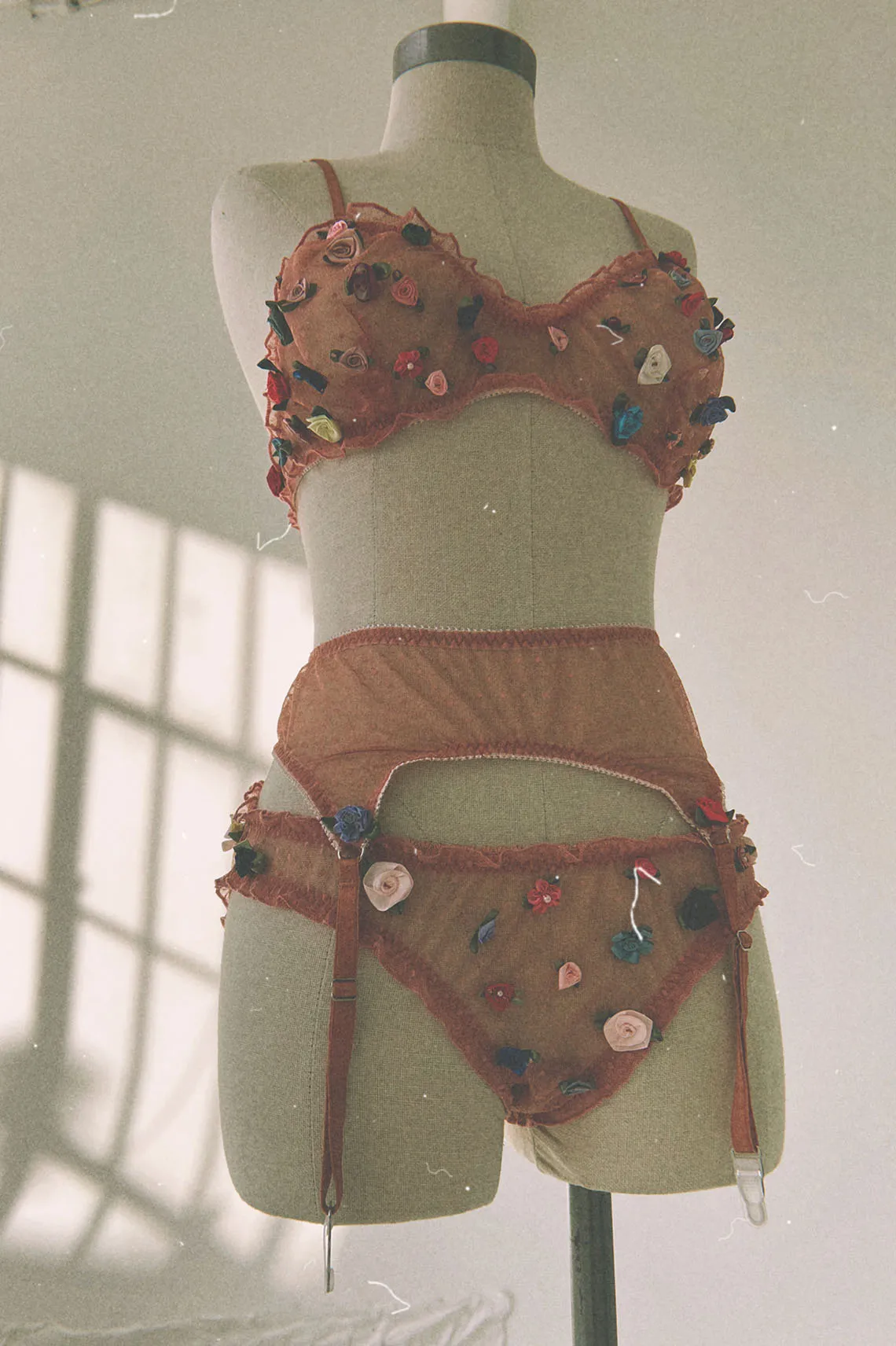 Rosette Panty in Swiss Dot Mesh