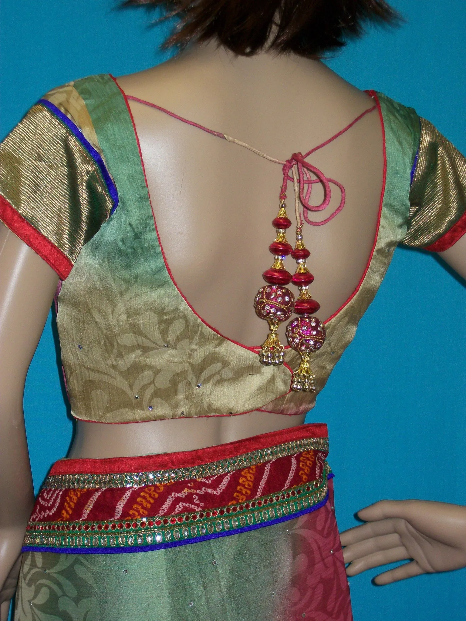 Saree 2378 Rainbow Georgette Wedding Party Wear Sari Saris Shieno Sarees