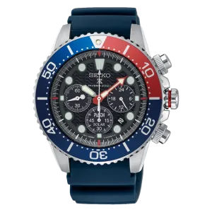 Seiko Prospex and PADI Diver's Solar Chronograph Special Edition Blue Silicone Strap Watch SSC785P1 (LOCAL BUYER ONLY)