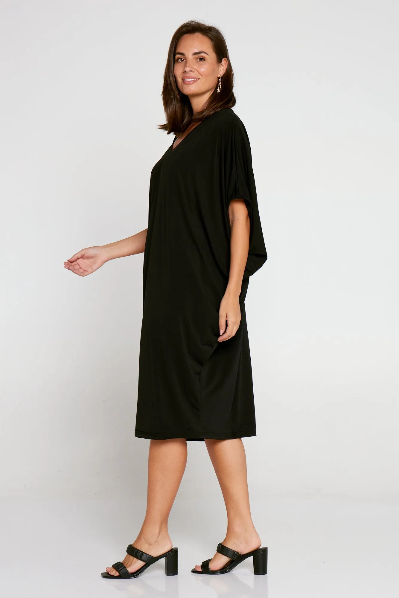 Short Cocoon Dress - Black