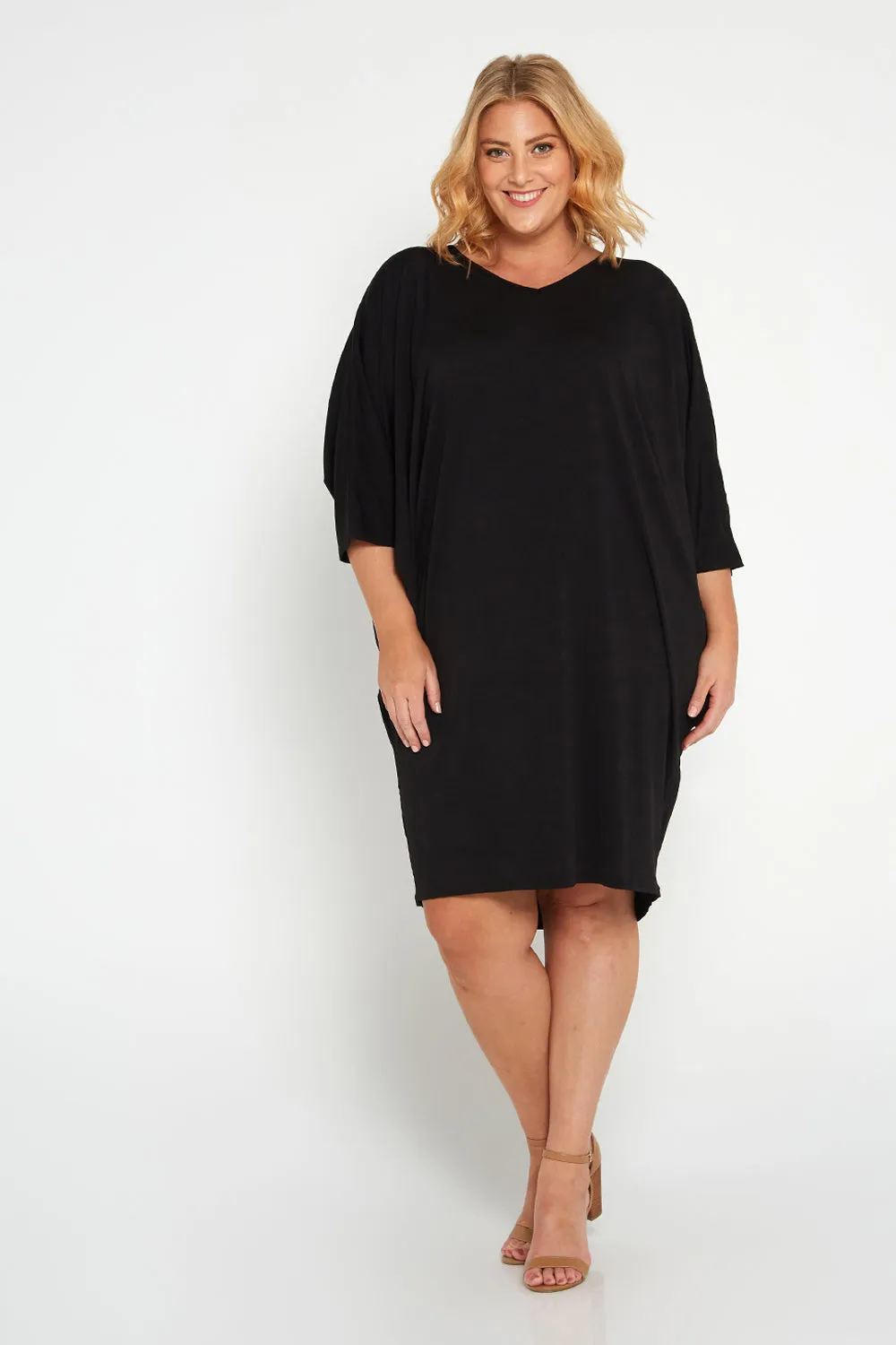 Short Cocoon Dress - Black
