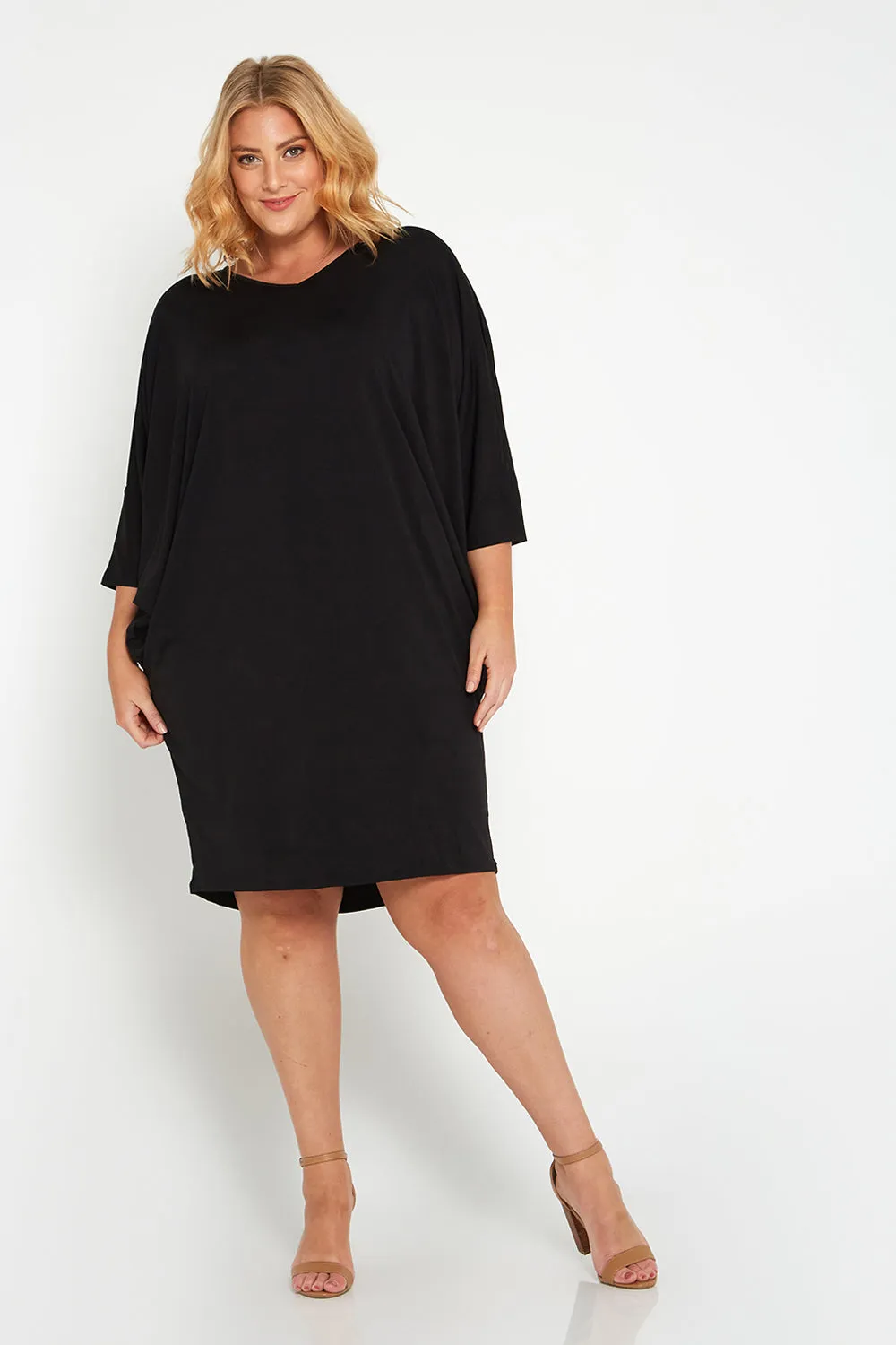 Short Cocoon Dress - Black