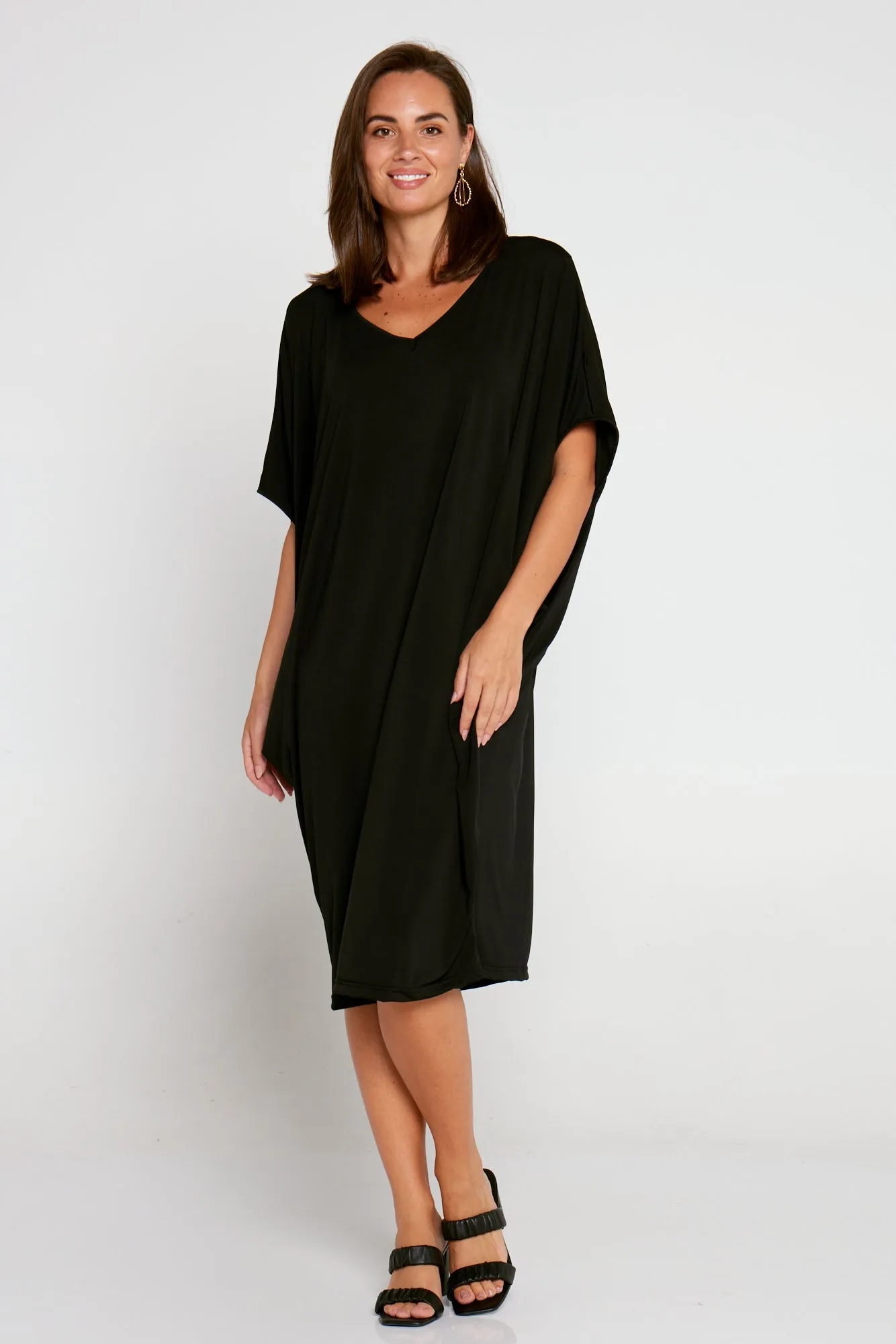 Short Cocoon Dress - Black