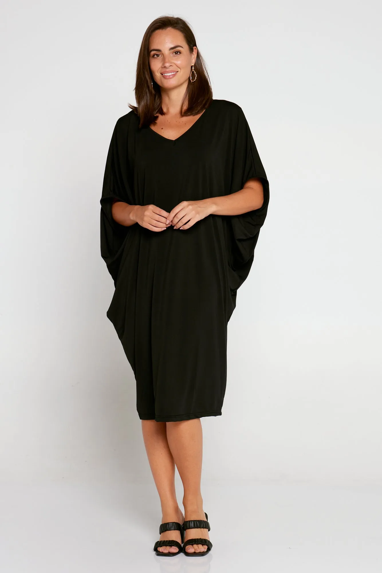 Short Cocoon Dress - Black