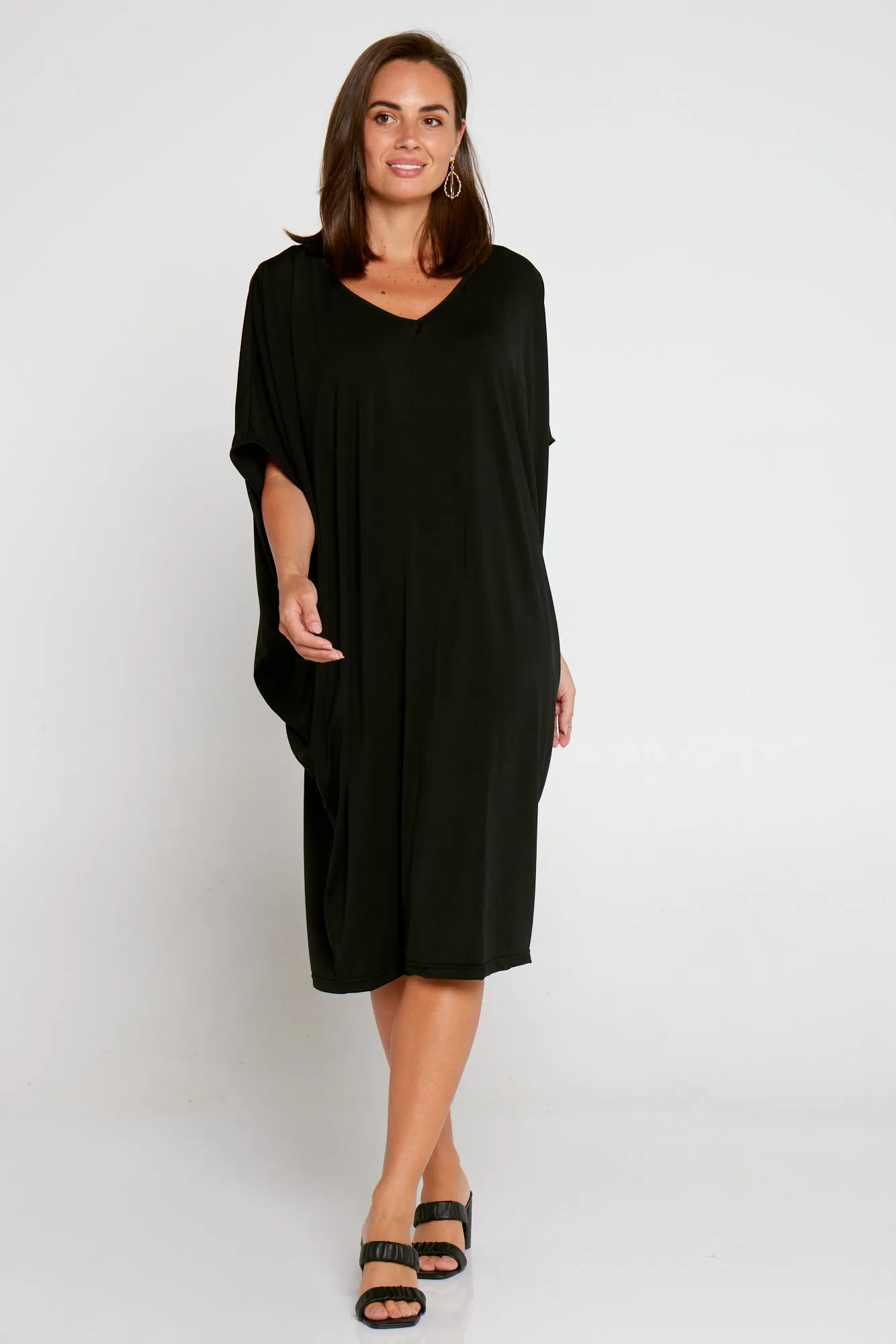 Short Cocoon Dress - Black