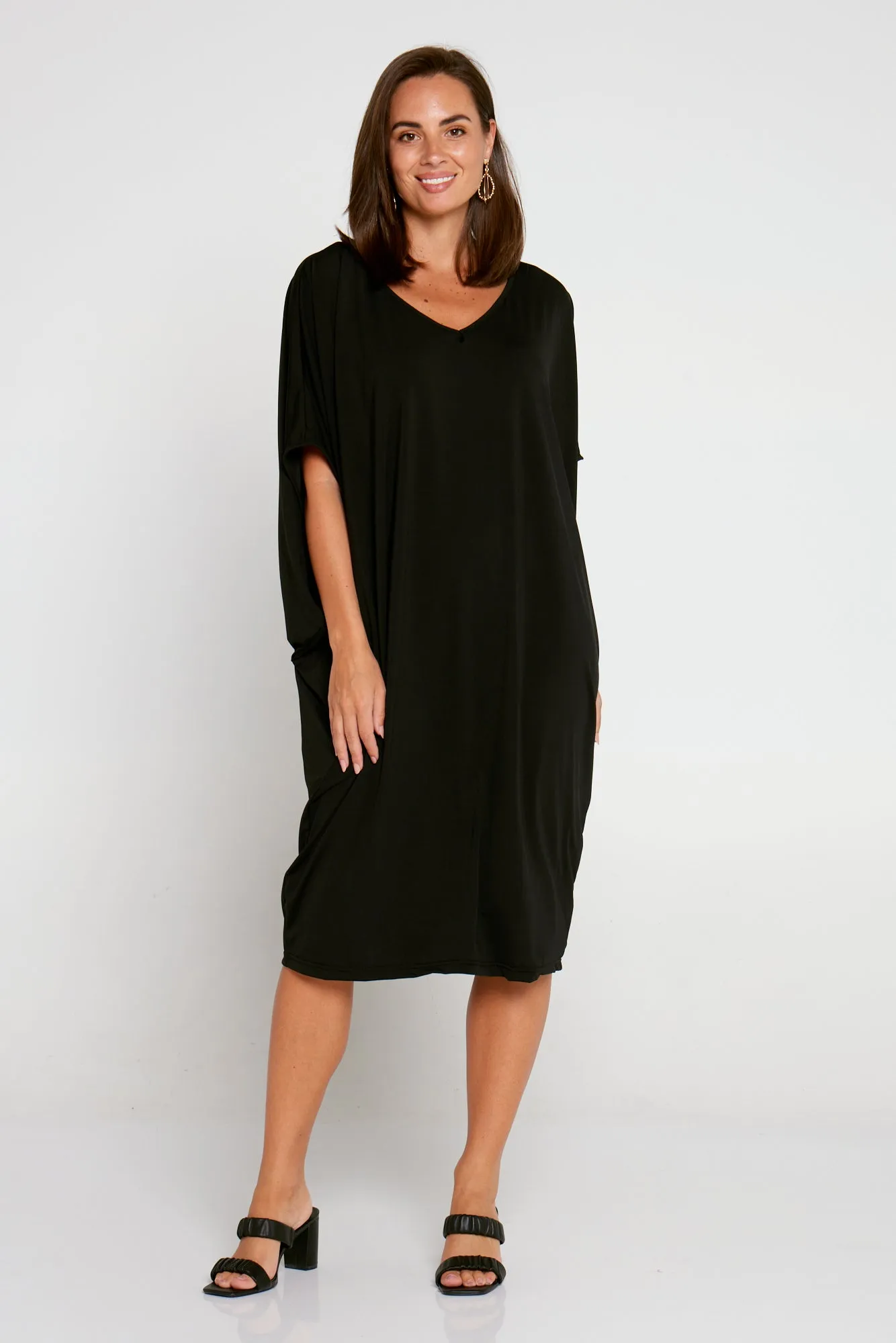 Short Cocoon Dress - Black