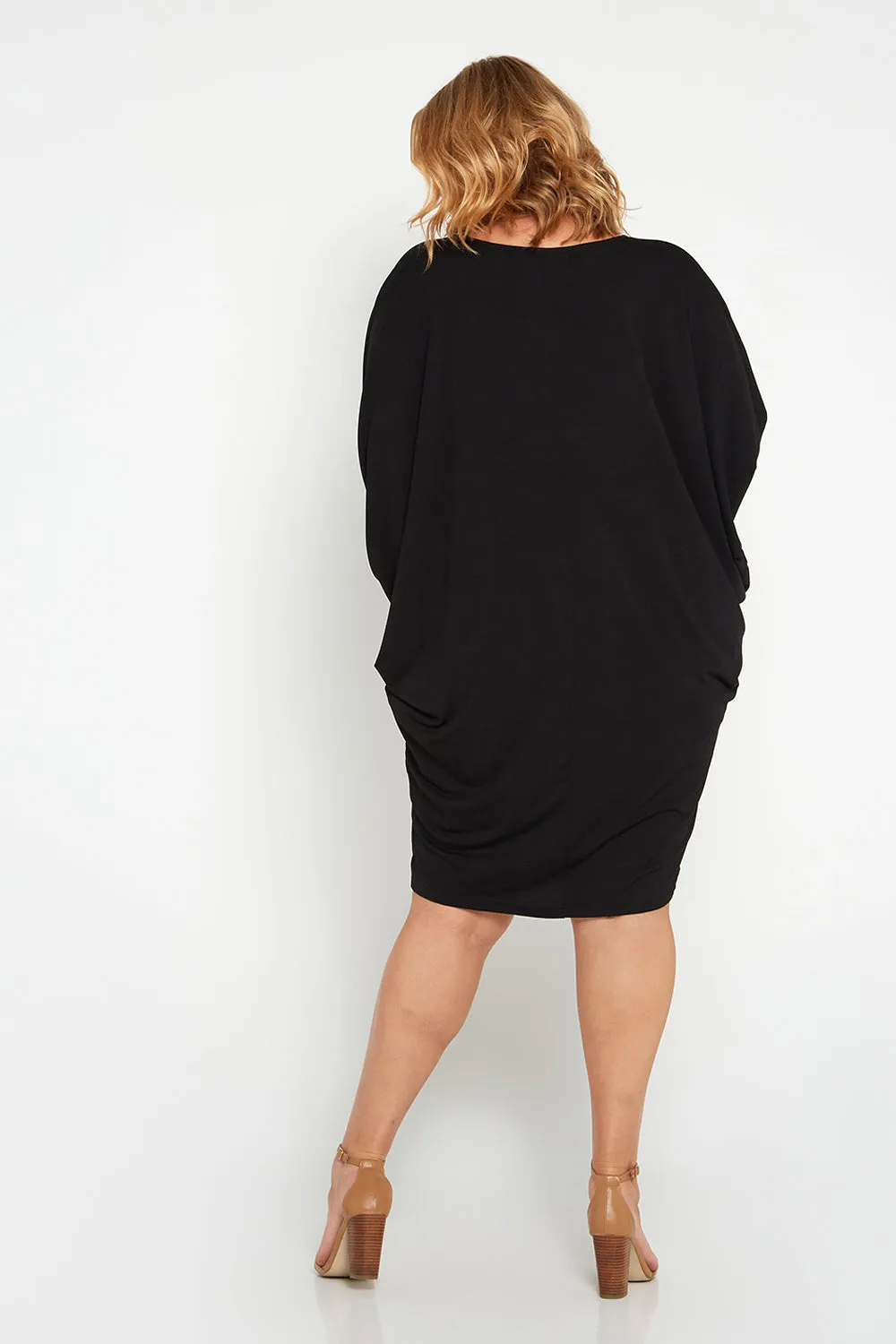 Short Cocoon Dress - Black