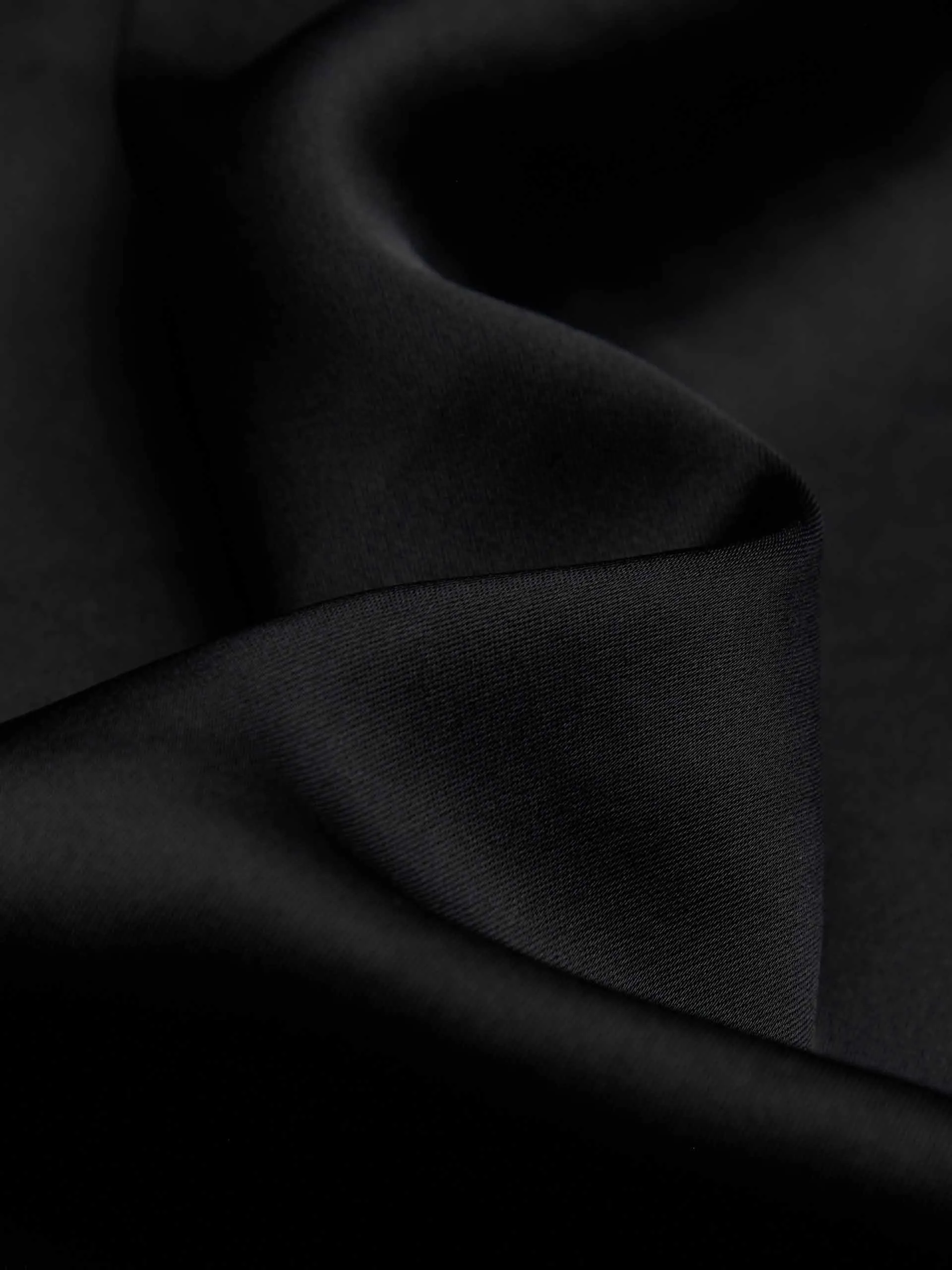 Side Pleated Satin Dress