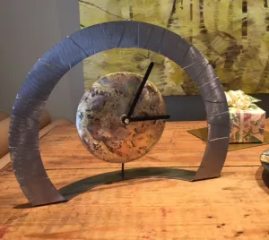 Silver Hoop Clock 32