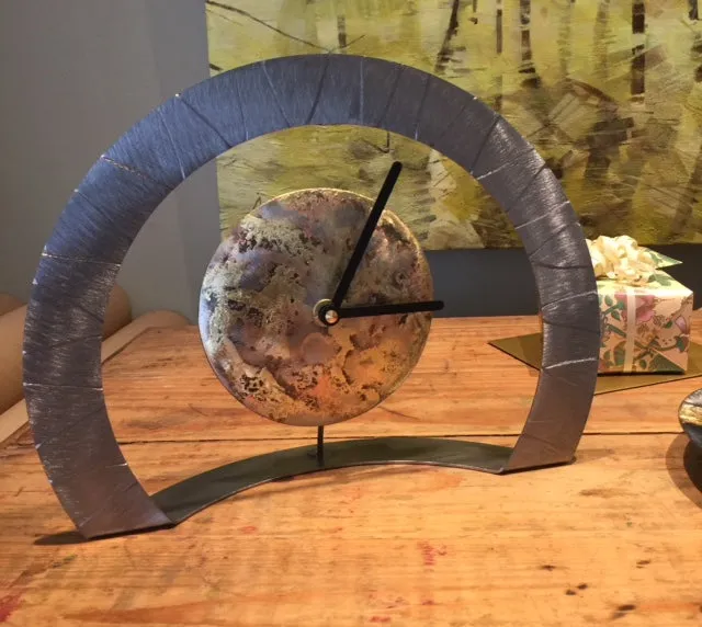 Silver Hoop Clock 32