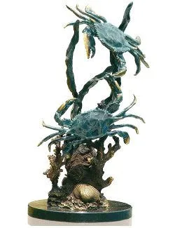 Sparring Bluepoint Crabs Sculpture
