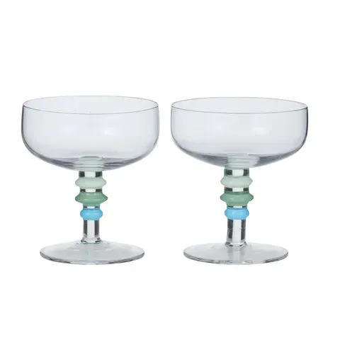 Tori Glassware Cocktail / Flute | Blue   Green