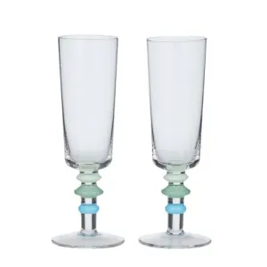 Tori Glassware Cocktail / Flute | Blue   Green