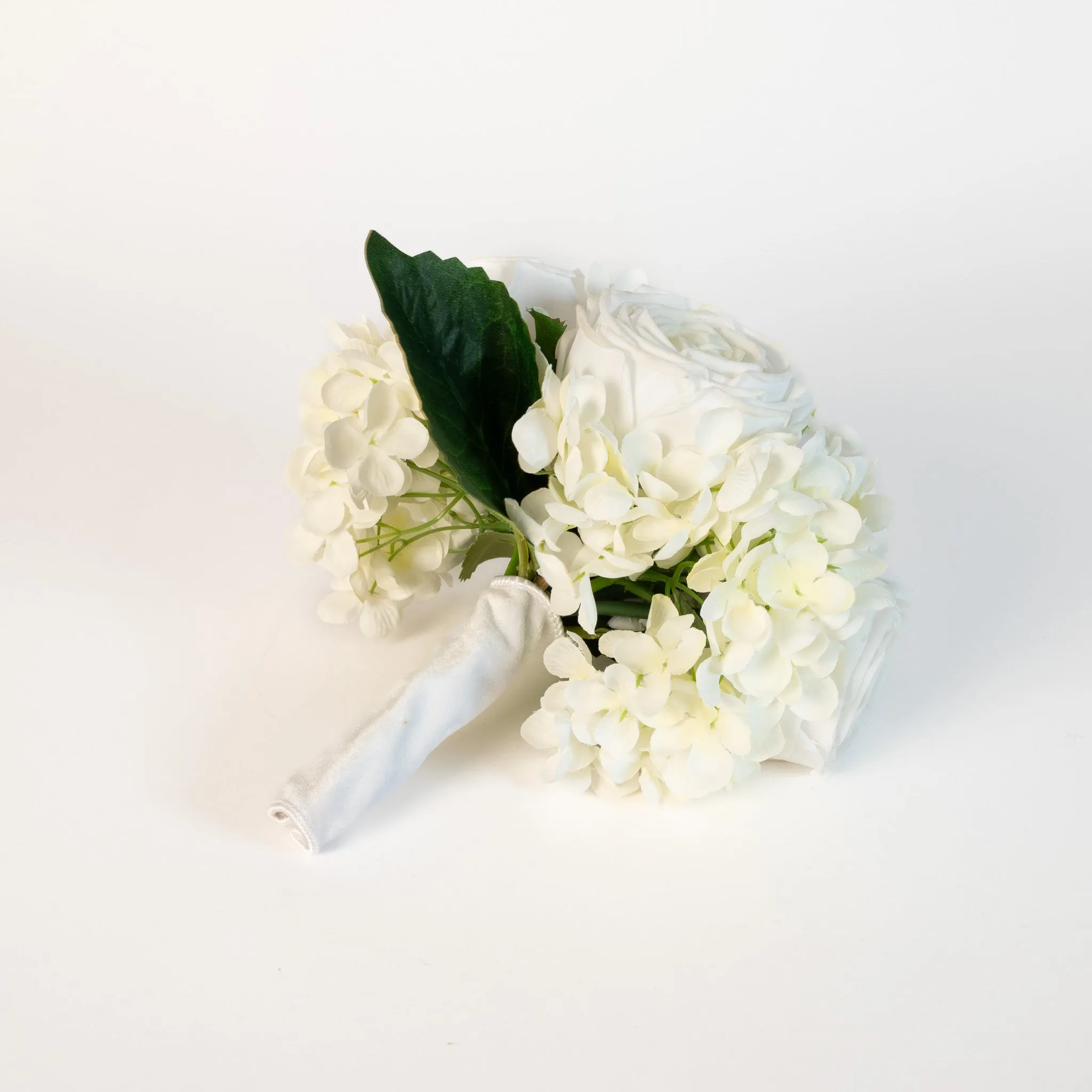 White Rose & Hydrangea Classic Bouquet
