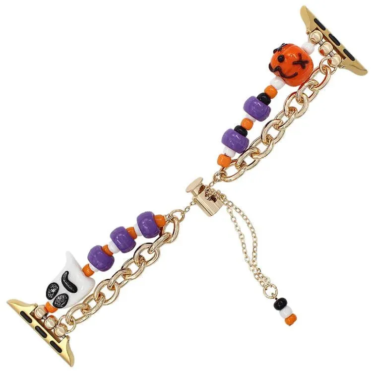 Wickedly Charming Beaded Steel Bracelet Band For Apple Watch